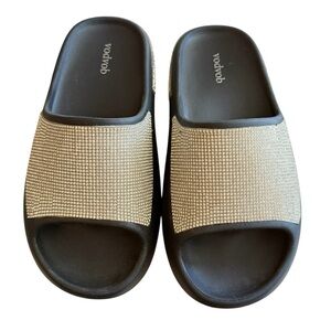 Vodvob Womens Rhinestone Slides size 8